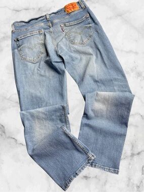Levi’s 514 Mens Jeans Size 34x32 Straight Leg Light Wash Stretch Denim Blue